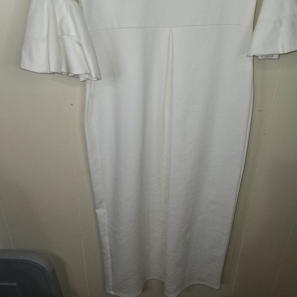 like an angel Cream Midi Dress with Ruffle Bell Sleeves - Picture 5 of 5